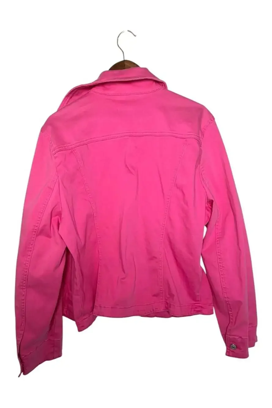 A.M.I. Hot Pink Denim Jacket Size Large